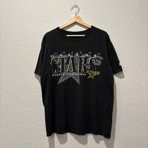 Dallas Stars Vintage 90s Starter Black Graphic Cut Tag Fits A Large USA NHL